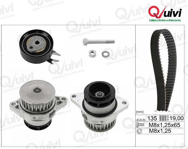 KIT + BAM POLEA TENSORA 979272 SEAT CORDOBA SEAT IBIZA VOLKSWAGEN CROSSFOX GOL LUPO POLO SPORTVAN 1.6L